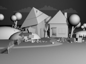 cartoon farm 3D 모델