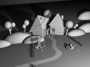 fattoria dei cartoni animati Modello 3D