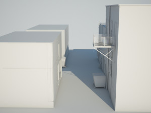 back alley Modello 3D