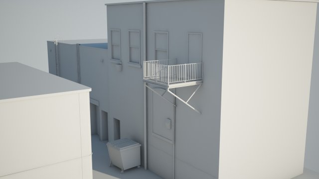 back alley Modello 3D .c4d .max .obj .3ds .fbx .stl .blend 