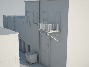 back alley 3D Model