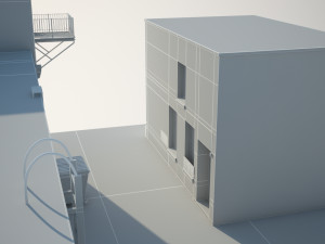 back alley Modello 3D