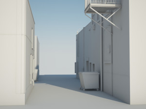 back alley Modello 3D