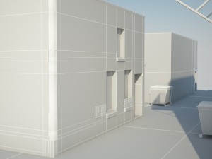 back alley Modello 3D