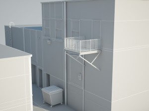back alley Modello 3D
