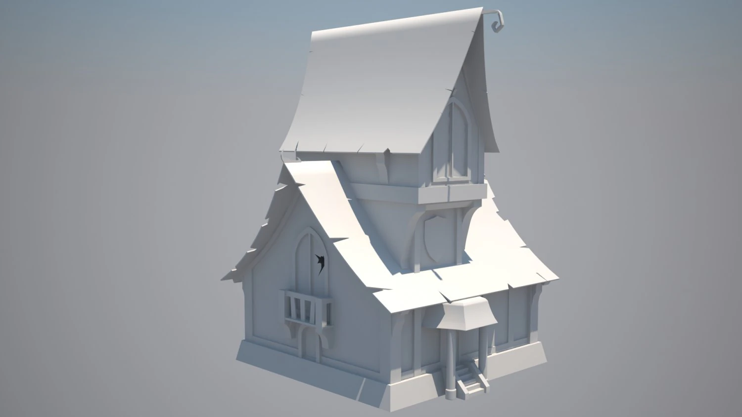 fantasy house 3D Model .c4d .max .obj .3ds .fbx .stl .blend 