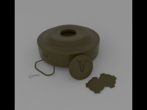antitank mine tm57 with fuse mvz57 Modello 3D