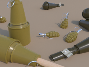 grenades f1 rpg6 rpg43 Modello 3D