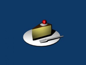 low poly  chocolate cheese cake Modèle 3D