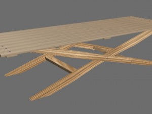 wood table 3D Модель