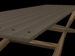 wood table 3D Model