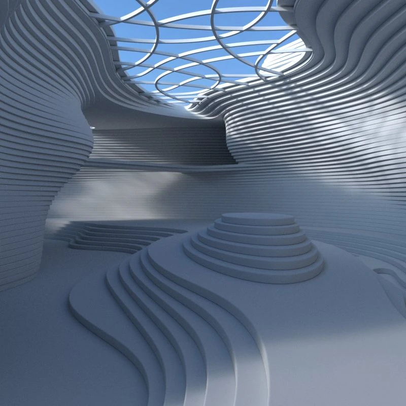 abstract curve artistic building 3D Model .c4d .max .obj .3ds .fbx .stl .blend
