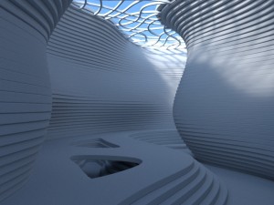 abstract curve artistic building 3D 모델