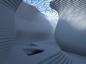 abstract curve artistic building 3D Model