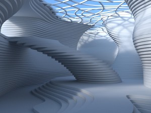abstract curve artistic building 3D 모델