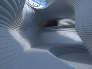 abstract curve artistic building 3D 모델