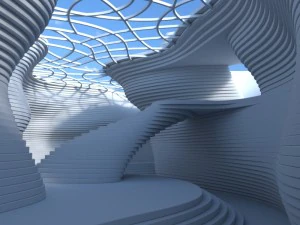 abstract curve artistic building 3D Model