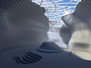 abstract curve artistic building 3D 모델