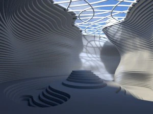 abstract curve artistic building 3D Model