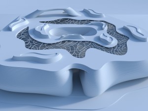 abstract curve artistic building 3D 모델
