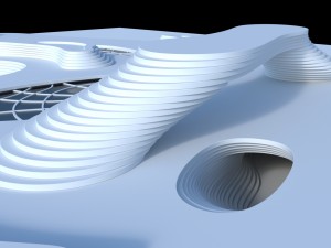 abstract curve artistic building 3D 모델