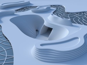 abstract curve artistic building 3D 모델