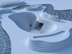 abstract curve artistic building 3D Model