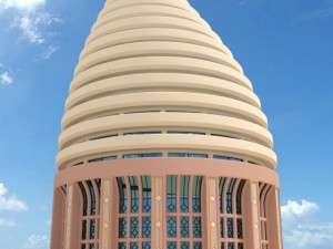 artistic round highrise Model 3D