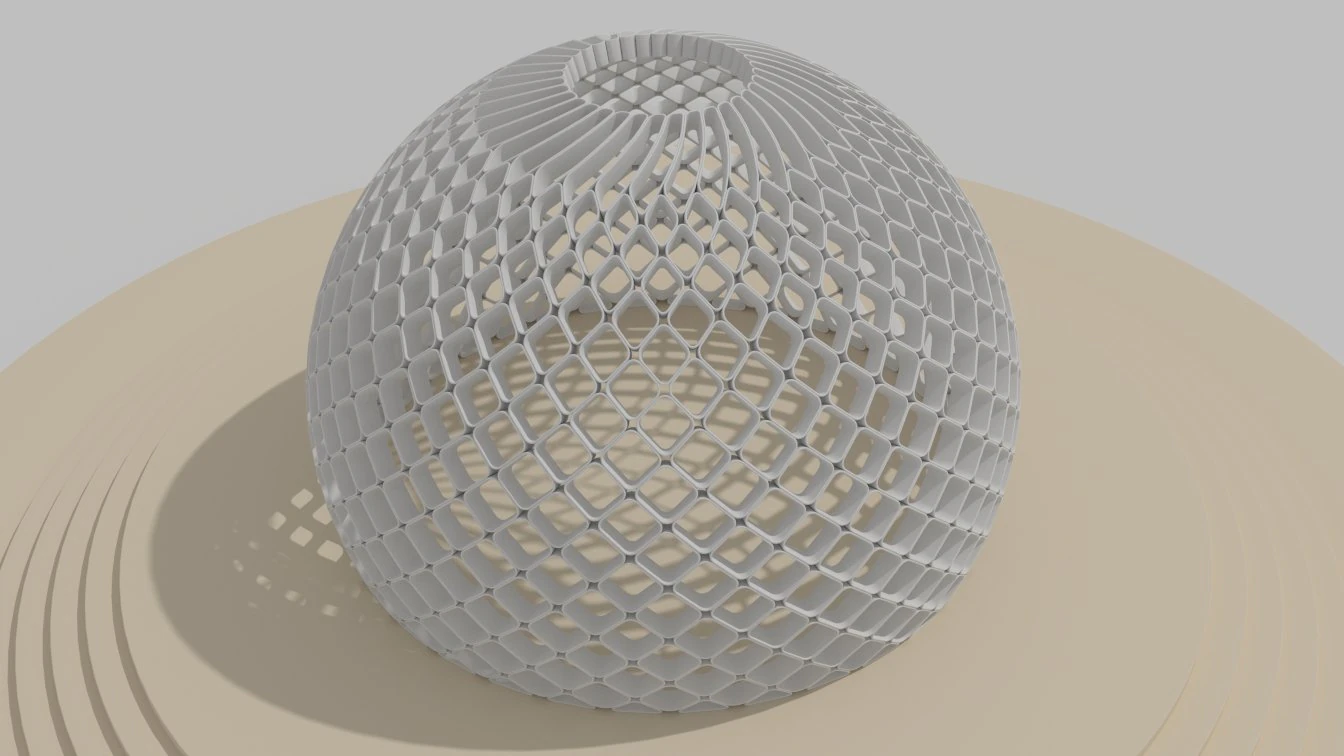 abstract artistic dome 1 3D Model .c4d .max .obj .3ds .fbx .stl .blend 