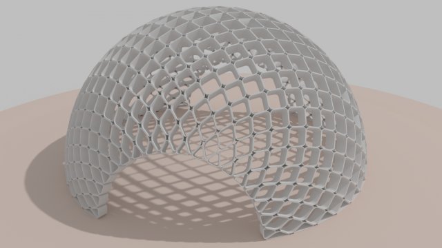 abstract artistic dome 2 3D 모델 .c4d .max .obj .3ds .fbx .stl .blend 