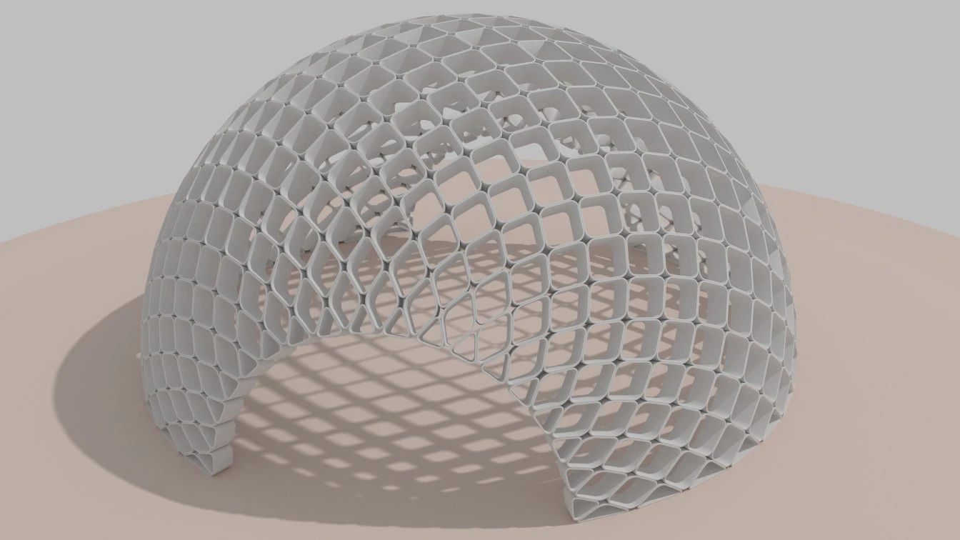 abstract artistic dome 2 3D Model .c4d .max .obj .3ds .fbx .stl .blend 