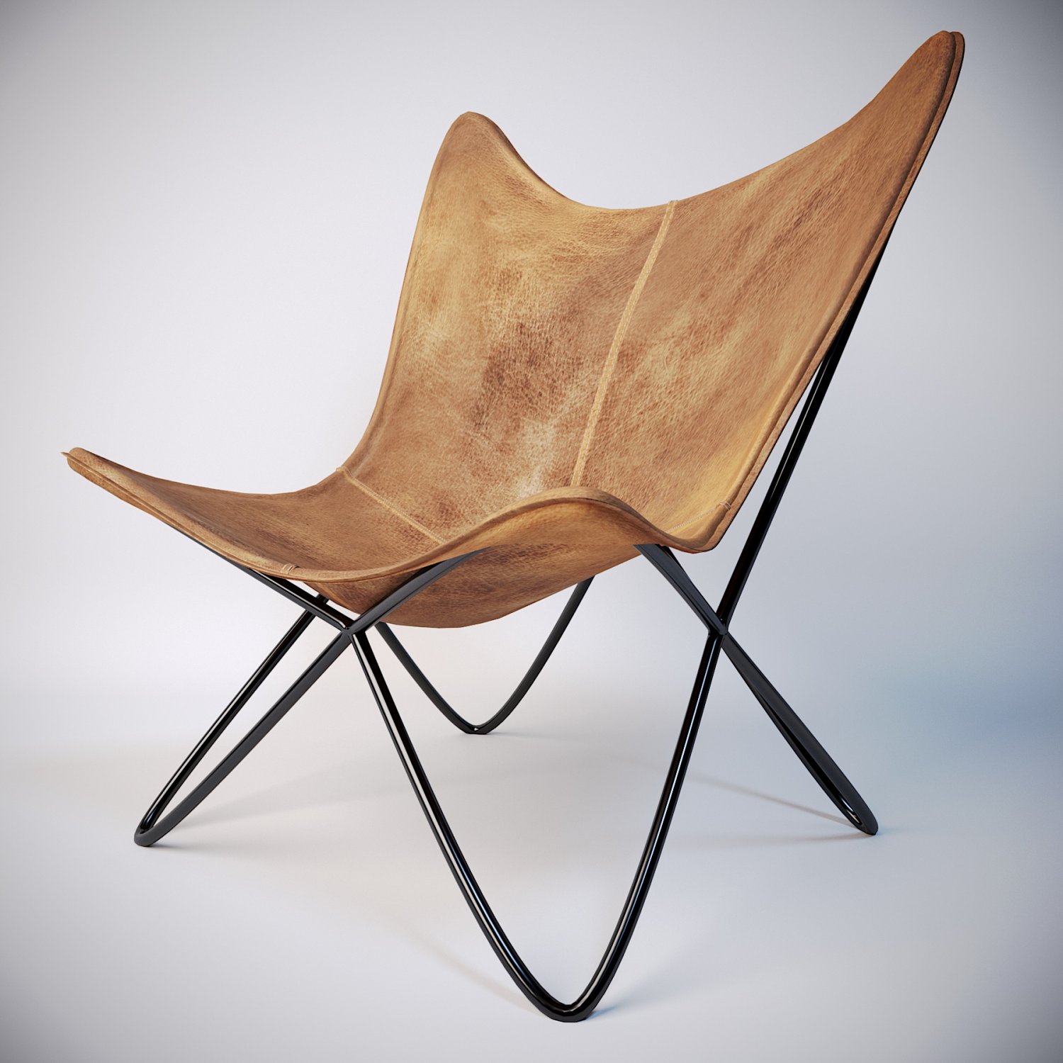 leather sling chair 3d model in chair 3dexport