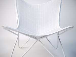 leather sling chair Modello 3D