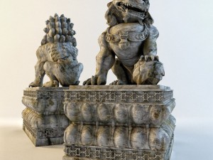 fu dogs 3D Модель