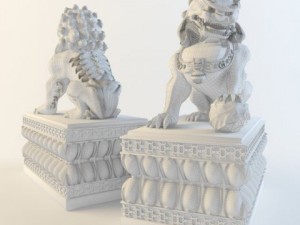 fu dogs 3D Model