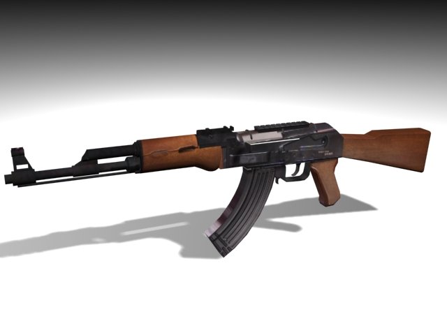 ak47 3D 모델 .c4d .max .obj .3ds .fbx .stl .blend 