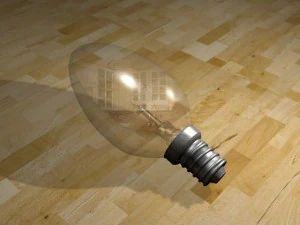 bougie &agrave; ampoule &agrave; filament Modèle 3D