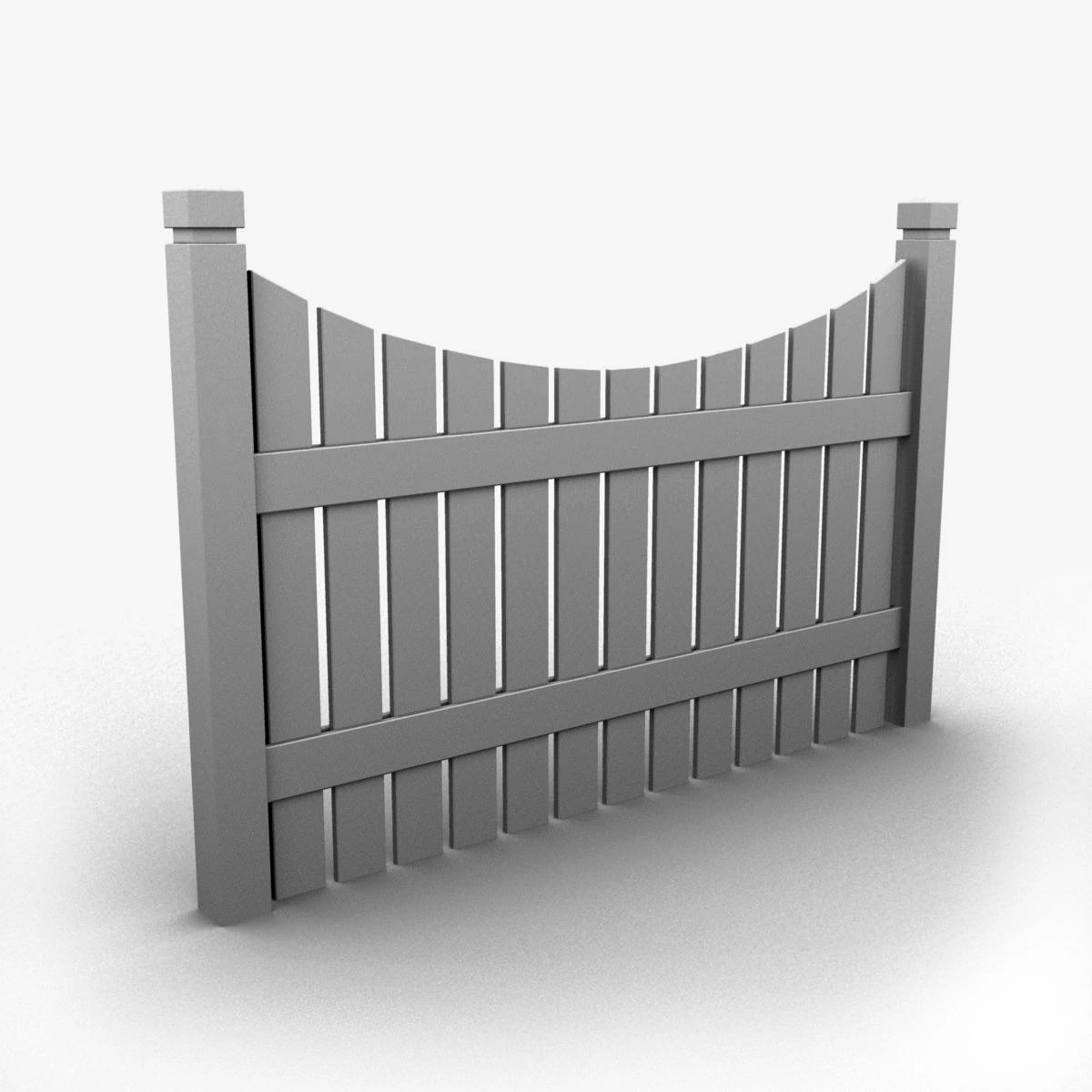 woode fence 3D Model .c4d .max .obj .3ds .fbx .stl .blend 
