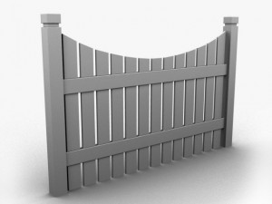 woode fence Model 3D