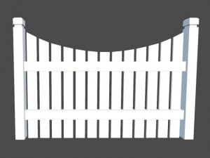 woode fence Model 3D