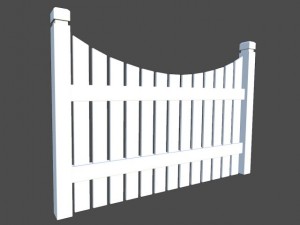 woode fence Model 3D
