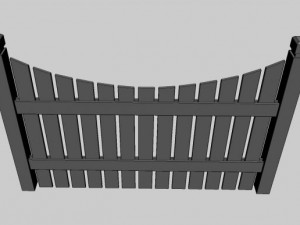 woode fence Model 3D