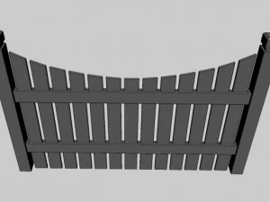 woode fence 3D Model