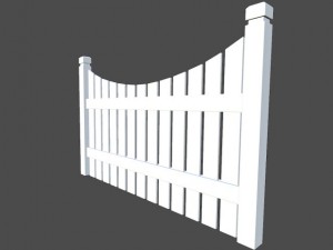 woode fence Model 3D
