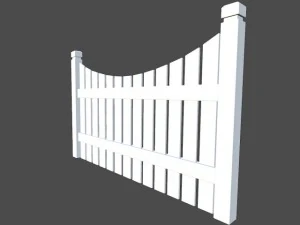 woode fence 3D Model