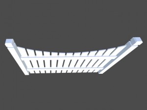 woode fence Model 3D