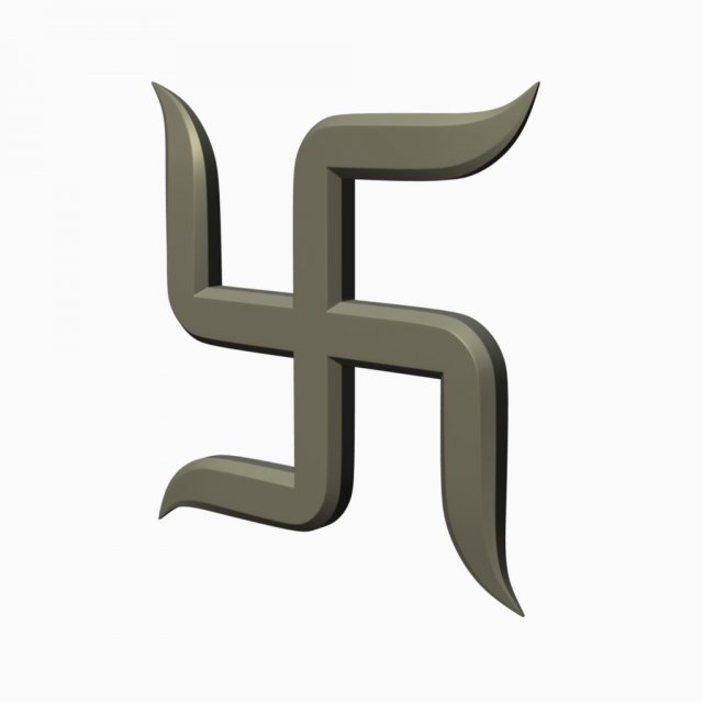 swastika 3D Model .c4d .max .obj .3ds .fbx .stl .blend 