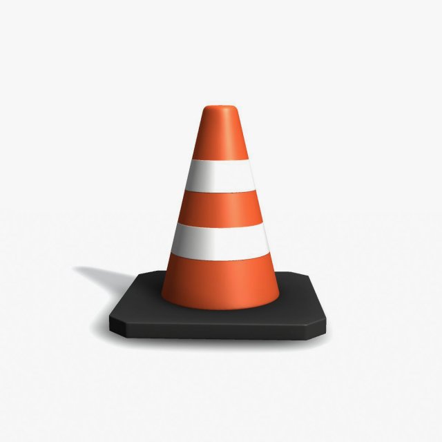 traffic cone Model 3D .c4d .max .obj .3ds .fbx .stl .blend 