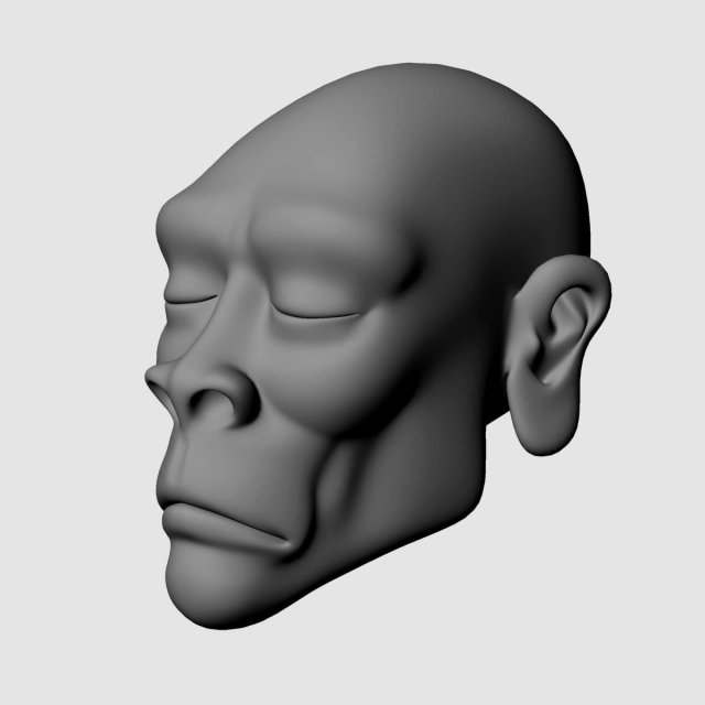 african head 3D 模型 .c4d .max .obj .3ds .fbx .stl .blend 