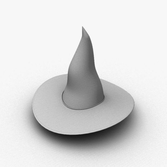 witch hat 3D Модель .c4d .max .obj .3ds .fbx .stl .blend